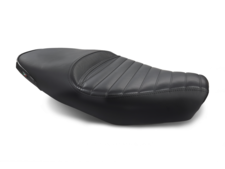 Sargent Motorcycle Seat on the Ducati Scrambler with Vintage Black Pleat.
